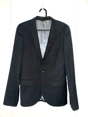 Topman Black Single Button Blazer